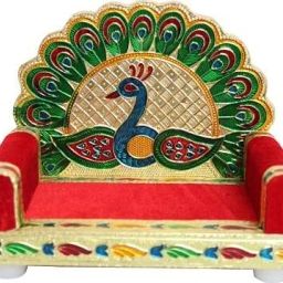 1 To 2 No Laddu Gopal Singhasan Bal Gopal Singhasan Thakurji God Sofa Wooden Wooden Pooja Chowki-image-7