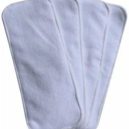 High Quality 4 layers Cotton Inserts Liners Cloth Diaper Nappy Reusable Washable for Baby Pad Diapers - S - M (4 Pieces) ()-image-19