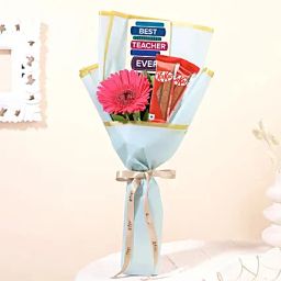 Red Gerberas N KitKat Chocolate Teacher Gift-image-97