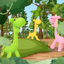 Kritiu Kids Pink & Green Giraffe Shape Baby Teether-34