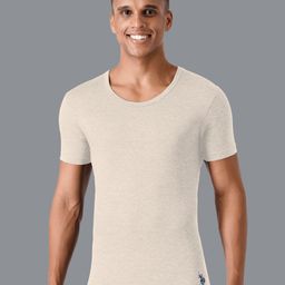 U.S. Polo Assn. Men Beige Colored Solid Thermal Tops-image-74
