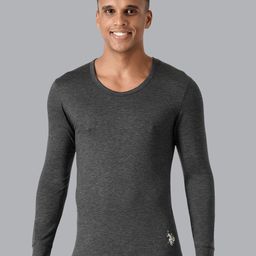 U.S. Polo Assn. Men Grey Solid Thermal Top-image-50