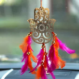 DULI Multicoloured Hamsa Car Hanging Dream Catcher-image-3