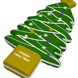 microware 16GB Fancy Christmas Tree Shape Pendrive (Green) 16 GB Pen Drive Compatible with Laptop, Audio Player, Desktop Computer, Television USB 2.0 Rubber Case-20