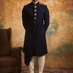 Twamev Embroidered Sherwani Set-image-64