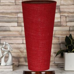 Devansh  maroon Wooden Table Lamp-16