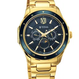 Titan Men Stainless Steel Bracelet Style Straps Analogue Watch 1688KM05-25
