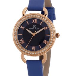Daniel Klein Women Blue Embellished Dial& Blue Leather Straps Analogue Watch DK 1 12563-6-image-30