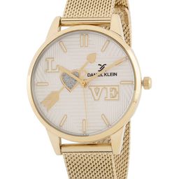 Daniel Klein Women Silver-Toned Dial & Rose Gold Toned Bracelet Style Straps Analogue Watch-image-76