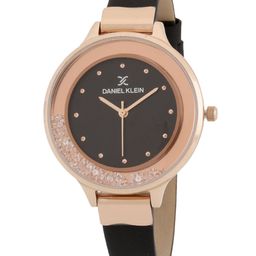 Daniel Klein Women Black Embellished Dial & Black Leather Straps Analogue Watch-image-52