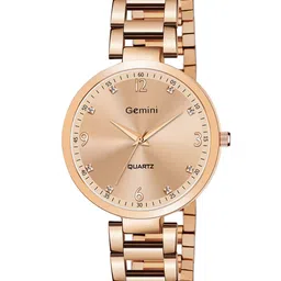 GEMINI Women Embellished Dial & Stainless Steel Bracelet Style Straps Analogue Watch JMD-image-6