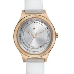 Fastrack Women Brass Dial & Leather Straps Analogue Watch 6152WL01-48