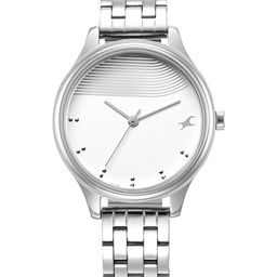 Fastrack Women Silver Stainless Steel Bracelet Strap Watch 6280SM01 Fastrack Stunners-11