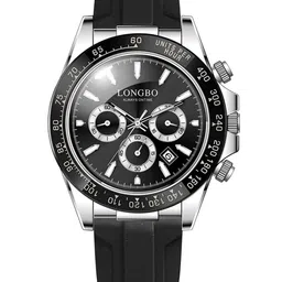 LONGBO Men Dial & Straps Analogue Watch Long-83485-Black-Silver-Black-52