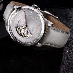 Titan Men Skeleton Dial & Leather Straps Analogue Watch NQ90126SL01-18