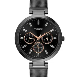 Timex Women Brass Dial & Stainless Steel Bracelet Style Straps Analogue Watch TW000X243-image-59