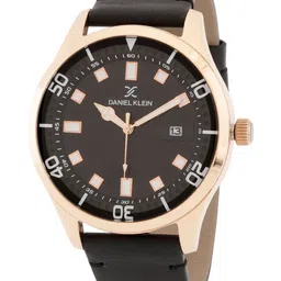 Daniel Klein Men Black Printed Dial& Leather Straps Analogue Watch DK 1 12611-4-picture-24