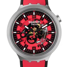 Swatch Unisex Round Dial & Textured Straps Analogue Watch SB07S110-18