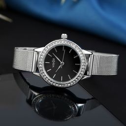 Voylla Women Embellished Dial & Stainless Steel Bracelet Style Straps Analogue Watch 8905124490220-image-59