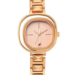 Fastrack Women Rose Gold-Toned Patterned Dial & Rose Gold Toned Stainless Steel Wrap Around Straps Analogue Watch-39