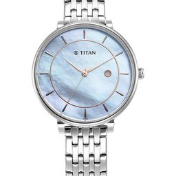 Titan Women Dial & Stainless Steel Bracelet Style Straps Analogue Watch 2673SM01-image-26