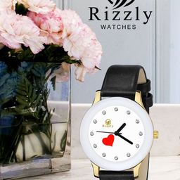 Septem Women White Printed Dial & Black Leather Straps Analogue Watch-image-82