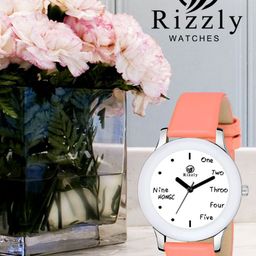 Septem Women White Dial & Orange Leather Bracelet Style Straps Analogue Watch-image-72