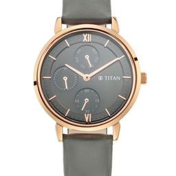 Titan Women Brass Dial & Leather Straps Analogue Watch NQ2652WL01-image-40
