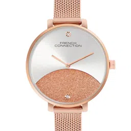 French Connection Women Embellished Dial & Stainless Steel Bracelet Style Straps Analogue Watch FCN089SRGM-image-66