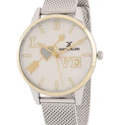 Daniel Klein Women White Textured Dial & Silver Toned Bracelet Style Straps Analogue Watch-18