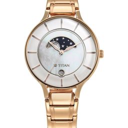 Titan Women Dial & Stainless Steel Bracelet Style Straps Analogue Watch 2674WM02-image-18