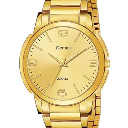 GEMINI Men Round Dial & Stainless Steel Bracelet Style Straps Analogue Watch JMD 2257-17