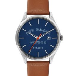 Ted Baker Men Round Dial & Leather Straps Reset Time Analogue Watch BKPLTF2079I-11