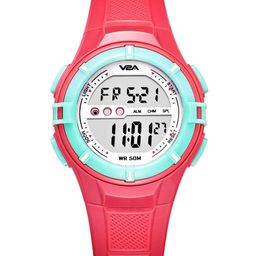 V2A Girls Blue Dial & Pink Straps Digital Multi Function Watch DK205-Pink-27