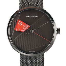 GIORDANO Men Textured Round Dial Light Powered Analogue Watch- GZ-50050-11-49