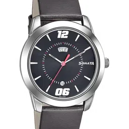 Sonata Men Round Dial & Leather Straps Analogue Watch 7924SL14-picture-43