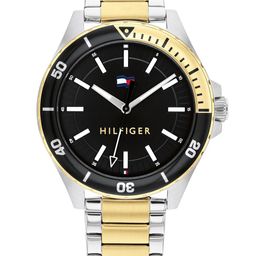 Tommy Hilfiger Men Black Dial & Multicoloured Stainless Steel Bracelet Style Straps Analogue Watch-34