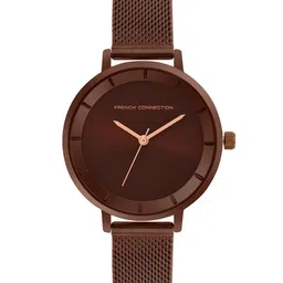 French Connection Women Brown Dial & Brown Stainless Steel Bracelet Straps Analogue Watch-48