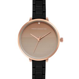French Connection Women Grey Dial & Black Stainless Steel Wrap Around Straps Analogue Watch-98