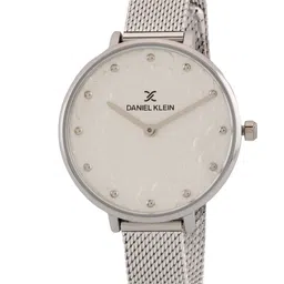 Daniel Klein Silver-Toned Dial & Bracelet Style Straps Analogue Watch DK.1.12777-1-13