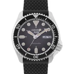 SEIKO Men Embellished Dial & Black Bracelet Style Straps Analogue Automatic Watch SAMASRPD73K2-13