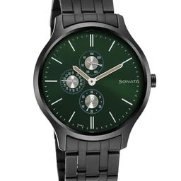 Sonata Men Round Dial & Stainless Steel Bracelet Style Straps Analogue Watch- 7140NM02-11