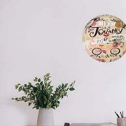 Homspurts Vintage Yellow & White Printed Metal Wall Plates-picture-21