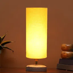 Devansh Yellow Wooden Table Lamps-49