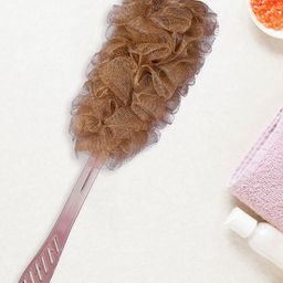 KAZARMAA Soft Nylon Mesh Bath Brush With Long Handle - Brown-image-98