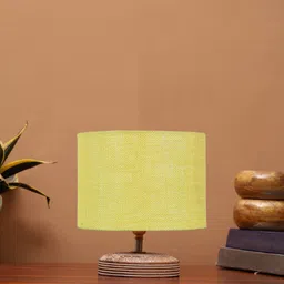 Devansh Yellow Wooden Table Lamps-56