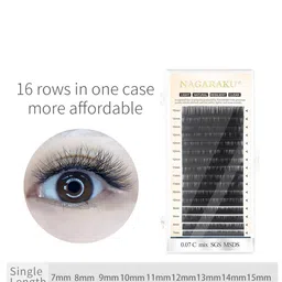 NAGARAKU Black Individual Eyelash Manual Fans-Making 16 Rows Eyelashes- Curl C - 0.07/12-0