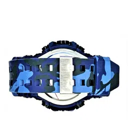 V2A Men Blue Patterned Dial & Blue Textured Straps Analogue and Digital Multi Function Watch image 5