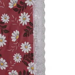 MONKDECOR Red Floral 6-Seater Table Cover image 4