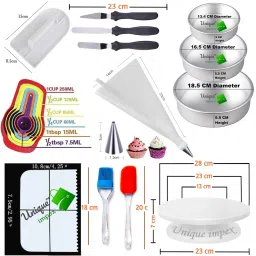 unique impex All In One Cake Making Tools Combo 12 in 1 - cake baking set Kitchen Tool Set image 5